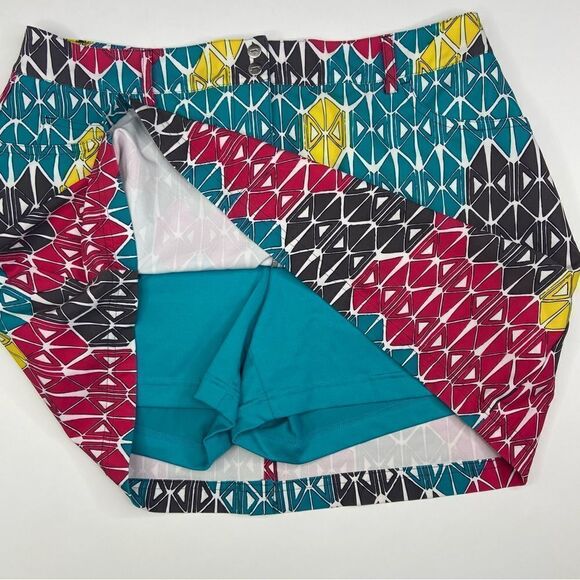 Slazenger Golf Skirt Skort Geometric Multi-Color Size 8 - Picture 4 of 5